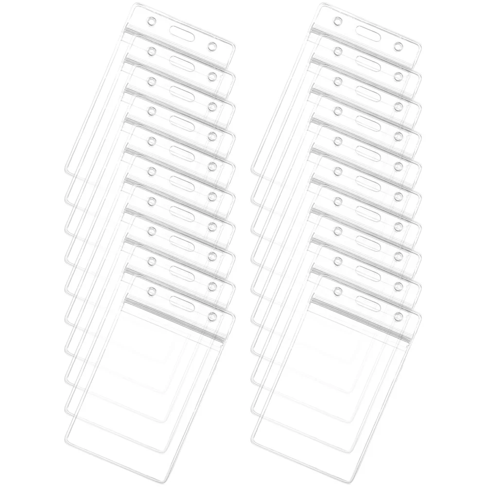 20pcs Waterproof ID Card Holder Clear Badge Holders Name Badges Lanyard Sleeves PVC Reusable Vertical Slim Lightweight
20pcs Waterproof ID Card Holder Clear Badge Holders Name Badges Lanyard Sleeves PVC Reusable Vertical Slim Lightweight