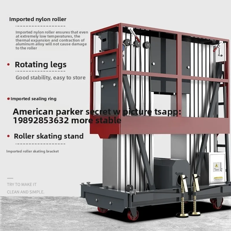 JX Electric Lift Platform Mobile Double Column Aluminum Alloy Hydraulic Lift Platform
JX Electric Lift Platform Mobile Double Column Aluminum Alloy Hydraulic Lift Platform
