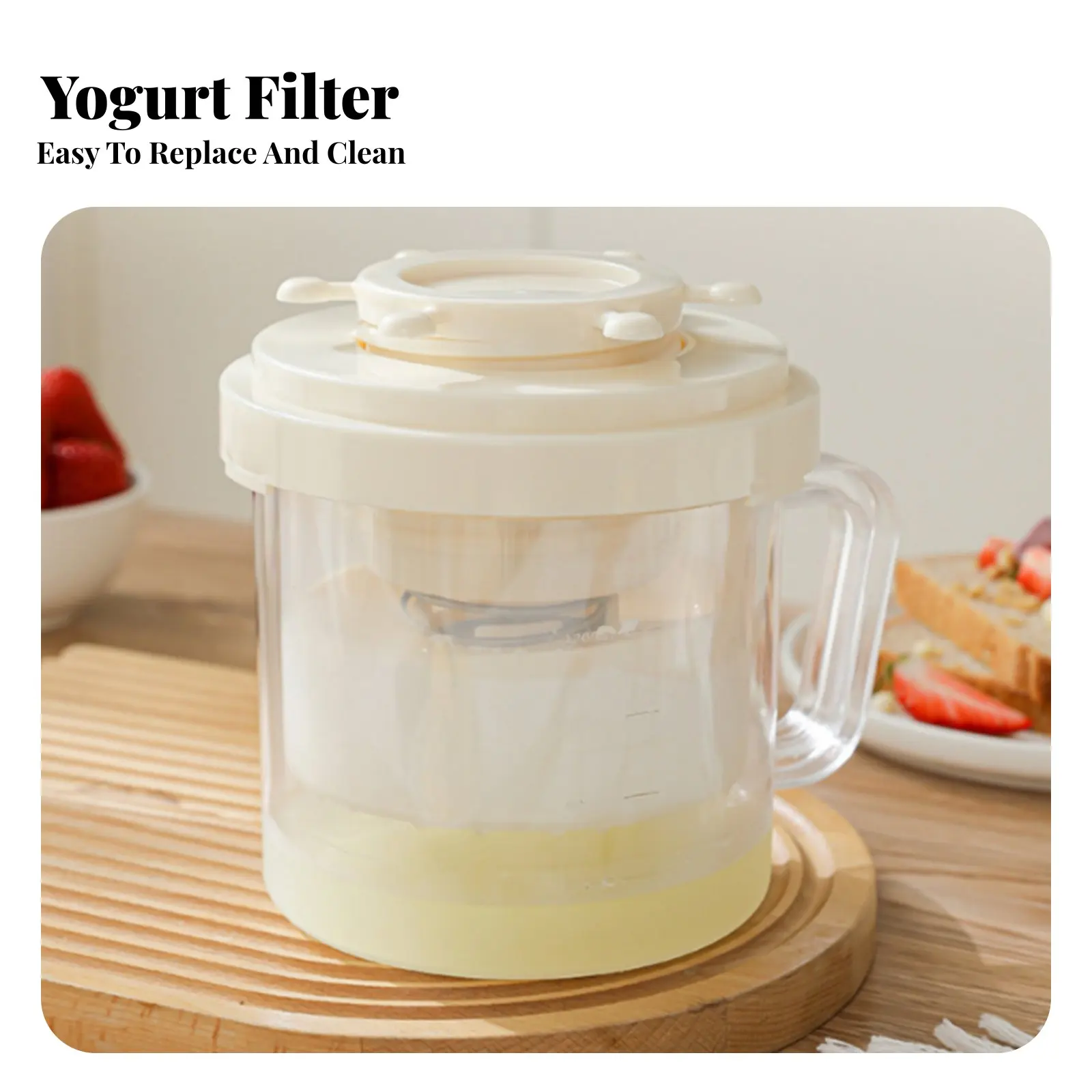 Greek Yogurt Strainer Particle-Resistant Lid Yogurt Whey Strainer Kitchen Gadget Large Capacity Food Processing Tool Easy To
Greek Yogurt Strainer Particle-Resistant Lid Yogurt Whey Strainer Kitchen Gadget Large Capacity Food Processing Tool Easy To