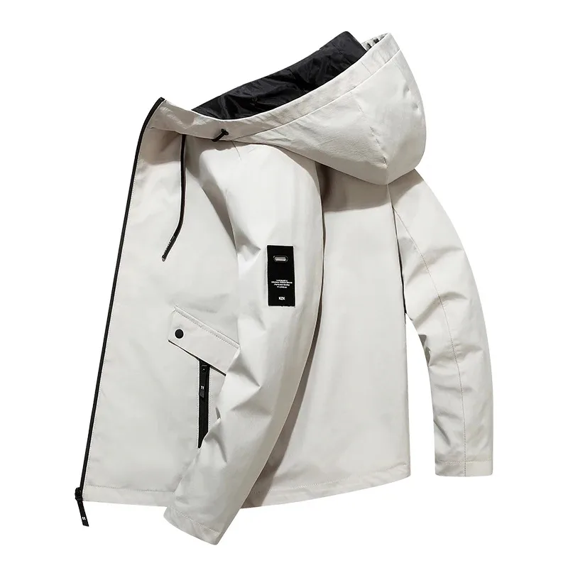 Мужская осенне-весенняя стильная свободная повседневная куртка с капюшоном и длинными рукавами, модная верхняя одежда
Мужская осенне-весенняя стильная свободная повседневная куртка с капюшоном и длинными рукавами, модная верхняя одежда