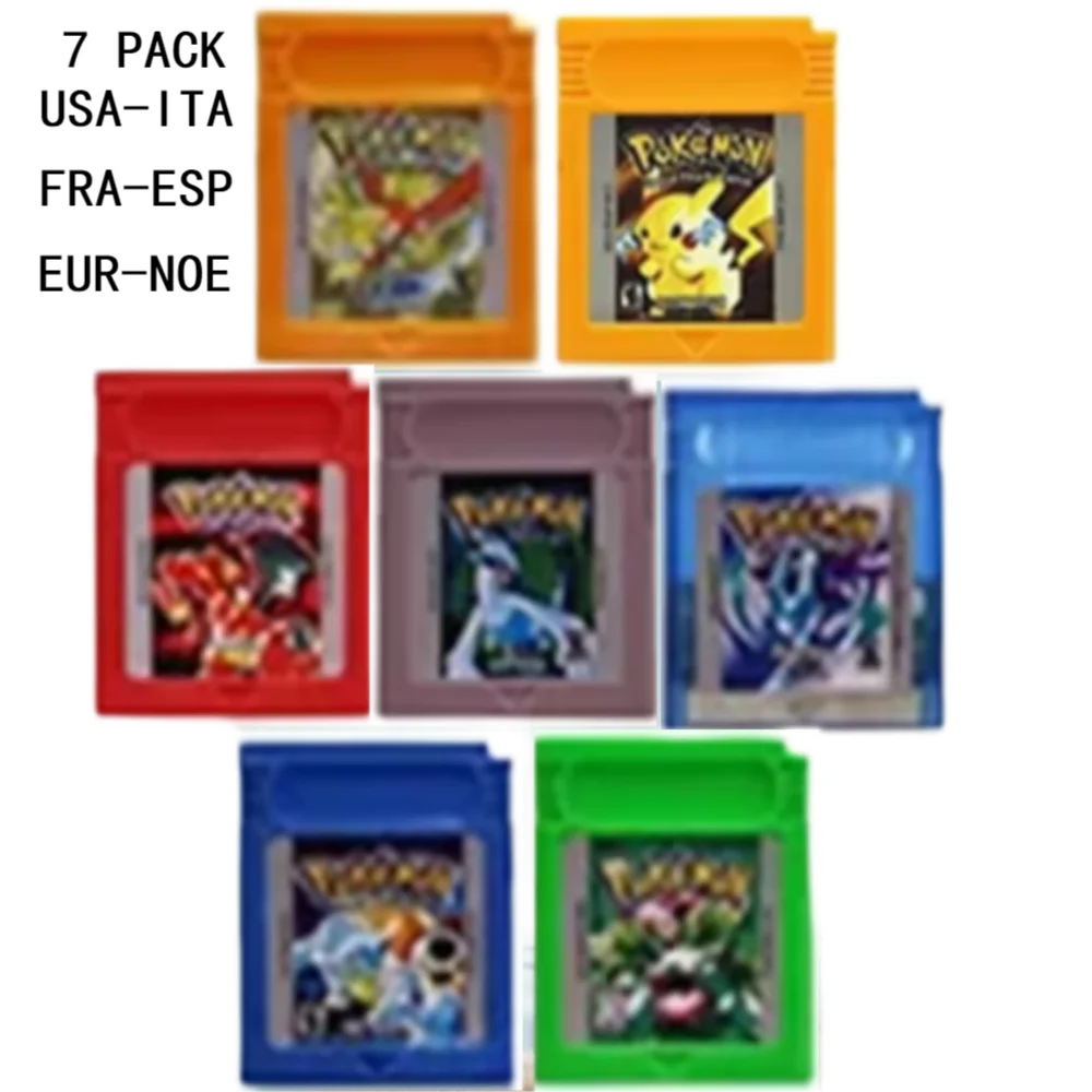 ITA FRA ESP EUR NOE 16-bit video game cartridge,GBC console card,series,red,blue,crystal,gold,green,silver,USA/FRA/EUR/ITA/ESP
ITA FRA ESP EUR NOE 16-bit video game cartridge,GBC console card,series,red,blue,crystal,gold,green,silver,USA/FRA/EUR/ITA/ESP