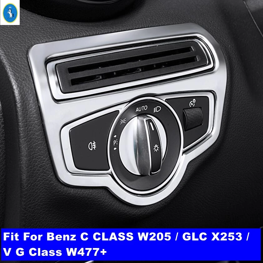 ABS Auto Head Lamp Light Switch Button Decor Cover Trim Interior Accessories For Benz C CLASS W205 / GLC X253 / V G Class W477
ABS Auto Head Lamp Light Switch Button Decor Cover Trim Interior Accessories For Benz C CLASS W205 / GLC X253 / V G Class W477