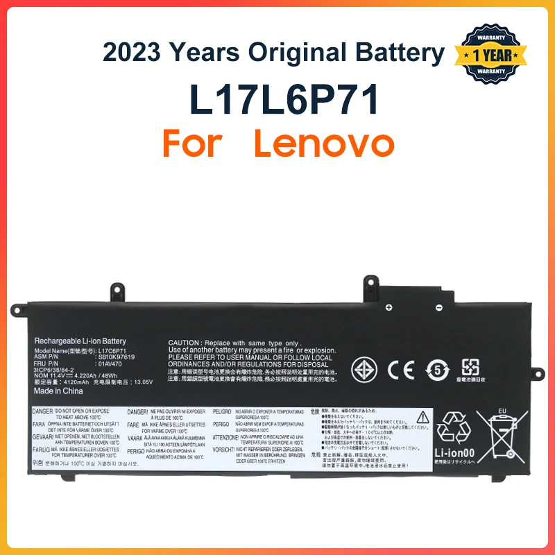 Аккумулятор L17L6P71 для ноутбука Lenovo ThinkPad X280 Series L17M6P71 L17C6P71 01AV470 01AV471 01AV472 SB10K97617 48WH
Аккумулятор L17L6P71 для ноутбука Lenovo ThinkPad X280 Series L17M6P71 L17C6P71 01AV470 01AV471 01AV472 SB10K97617 48WH