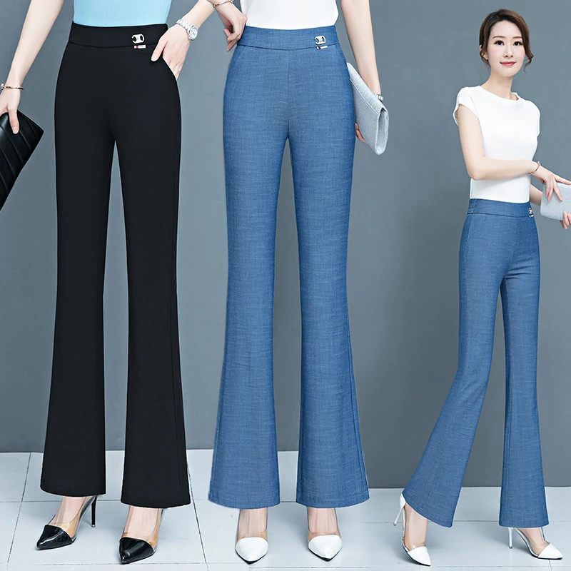 High Waist Thin Denim Jeans Women's Summer New Elastic Loose Slimming Fashionable Ice Silk Micro Flared Pants
High Waist Thin Denim Jeans Women's Summer New Elastic Loose Slimming Fashionable Ice Silk Micro Flared Pants