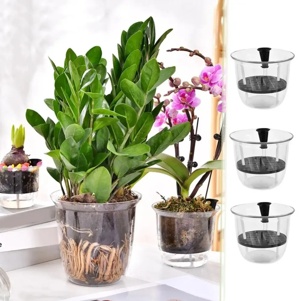 1pcs Transparent Self Watering Plant Pot Self Watering Double Layer Flowerpot Plastic Automatic Water Absorption Planter Pot
1pcs Transparent Self Watering Plant Pot Self Watering Double Layer Flowerpot Plastic Automatic Water Absorption Planter Pot