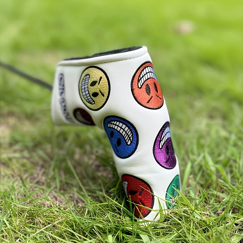 Чехол для клюшки для гольфа с улыбающимся лицом и дизайном — водонепроницаемый защитный чехол из полиуретана, белый с красочными выражениями
Чехол для клюшки для гольфа с улыбающимся лицом и дизайном — водонепроницаемый защитный чехол из полиуретана, белый с красочными выражениями