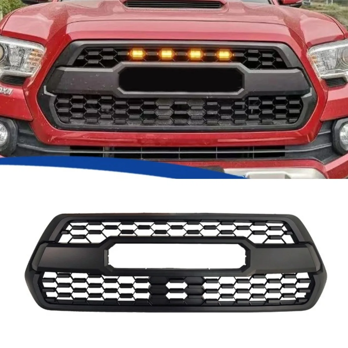 For Toyota Tacoma 2016-2023 Car Bumper Grill Decorative Cover Trim Racing Grille Body Kit Front Bumper Grill Exterior Part
For Toyota Tacoma 2016-2023 Car Bumper Grill Decorative Cover Trim Racing Grille Body Kit Front Bumper Grill Exterior Part