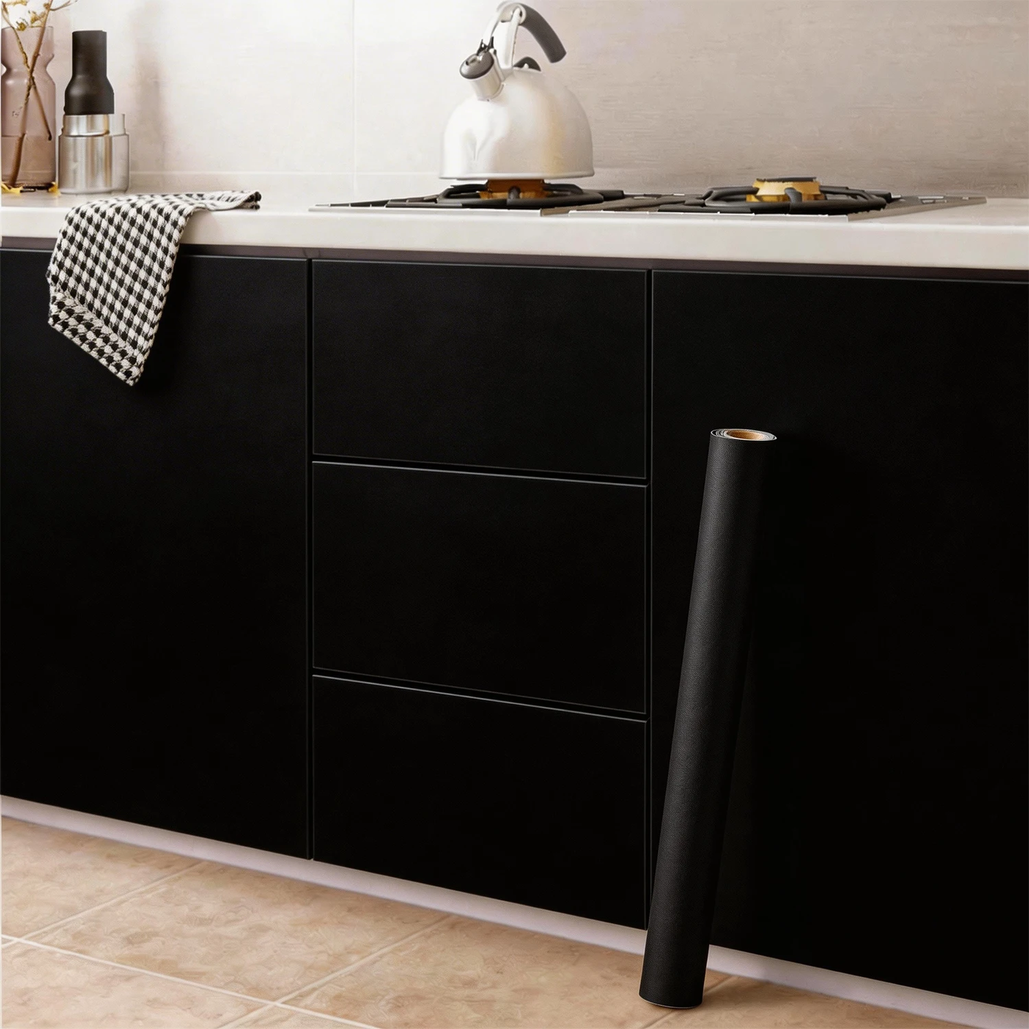 Waterpoof Matte Wallpaper Black Vinyl Self-Adhesive Stickers for Wall Furniture Livingroom Contact Paper Home Decor
Waterpoof Matte Wallpaper Black Vinyl Self-Adhesive Stickers for Wall Furniture Livingroom Contact Paper Home Decor