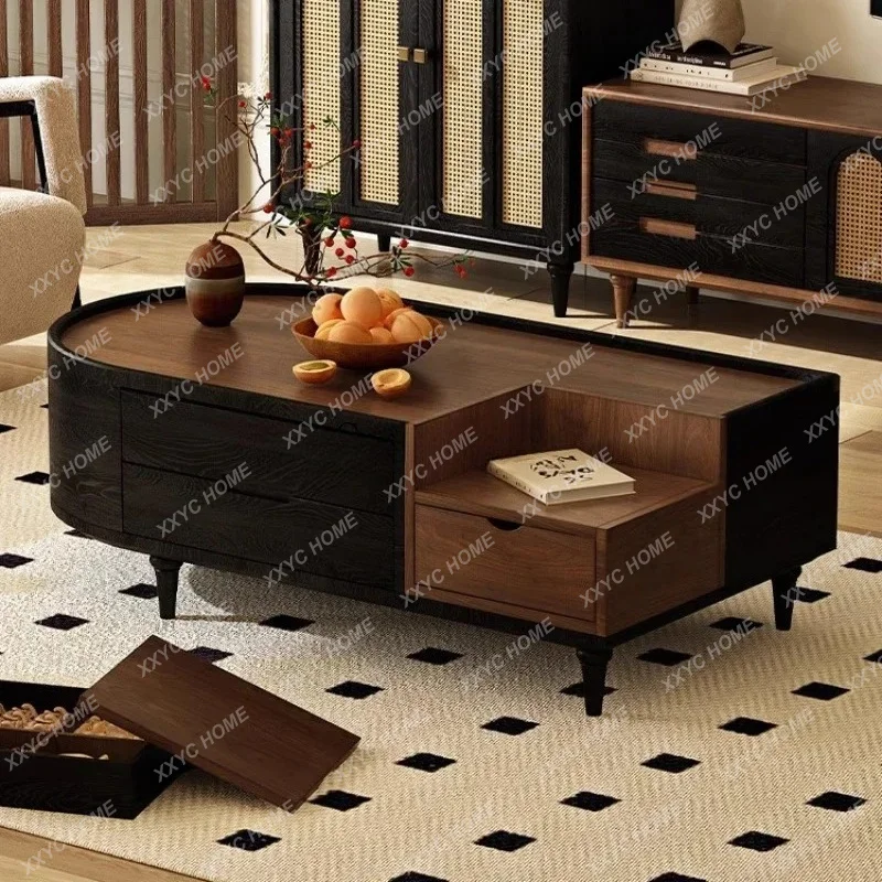 AA red oak living room retro furniture light luxury high-end coffee table
AA red oak living room retro furniture light luxury high-end coffee table