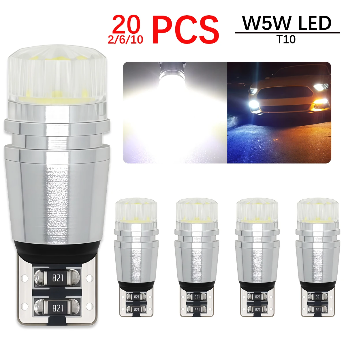 10/PCS Automotive LED Position Light T10 1.5W W5W (Reading Light/License Plate Light) with CANBUS Decoding - High Luminosity
10/PCS Automotive LED Position Light T10 1.5W W5W (Reading Light/License Plate Light) with CANBUS Decoding - High Luminosity