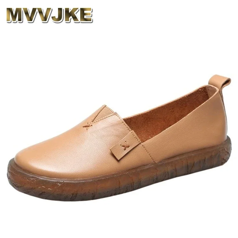 MVVJKE2020 New Autumn Genuine Leather Women Casual Shoes Slip-on Ballerinas Round Toe Retro Shallow Comfortable Ladies Shoes
MVVJKE2020 New Autumn Genuine Leather Women Casual Shoes Slip-on Ballerinas Round Toe Retro Shallow Comfortable Ladies Shoes