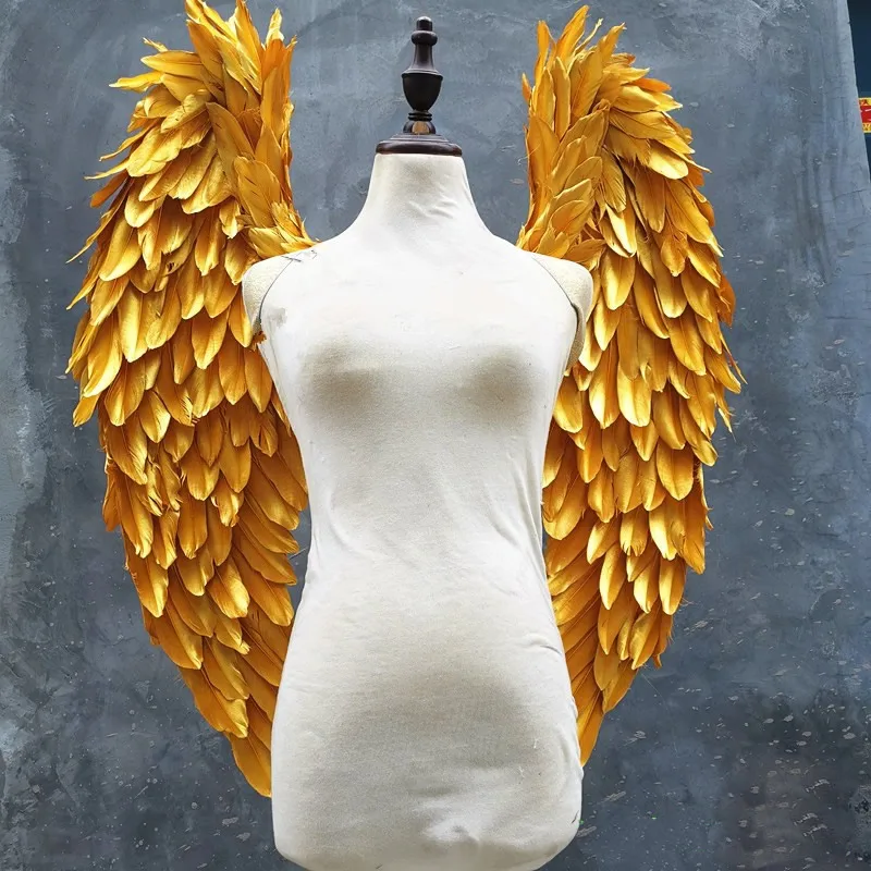 Baby birthday party DIY decor props Gold angel wings pure handmade feather crafts fairy wings for photography
Baby birthday party DIY decor props Gold angel wings pure handmade feather crafts fairy wings for photography