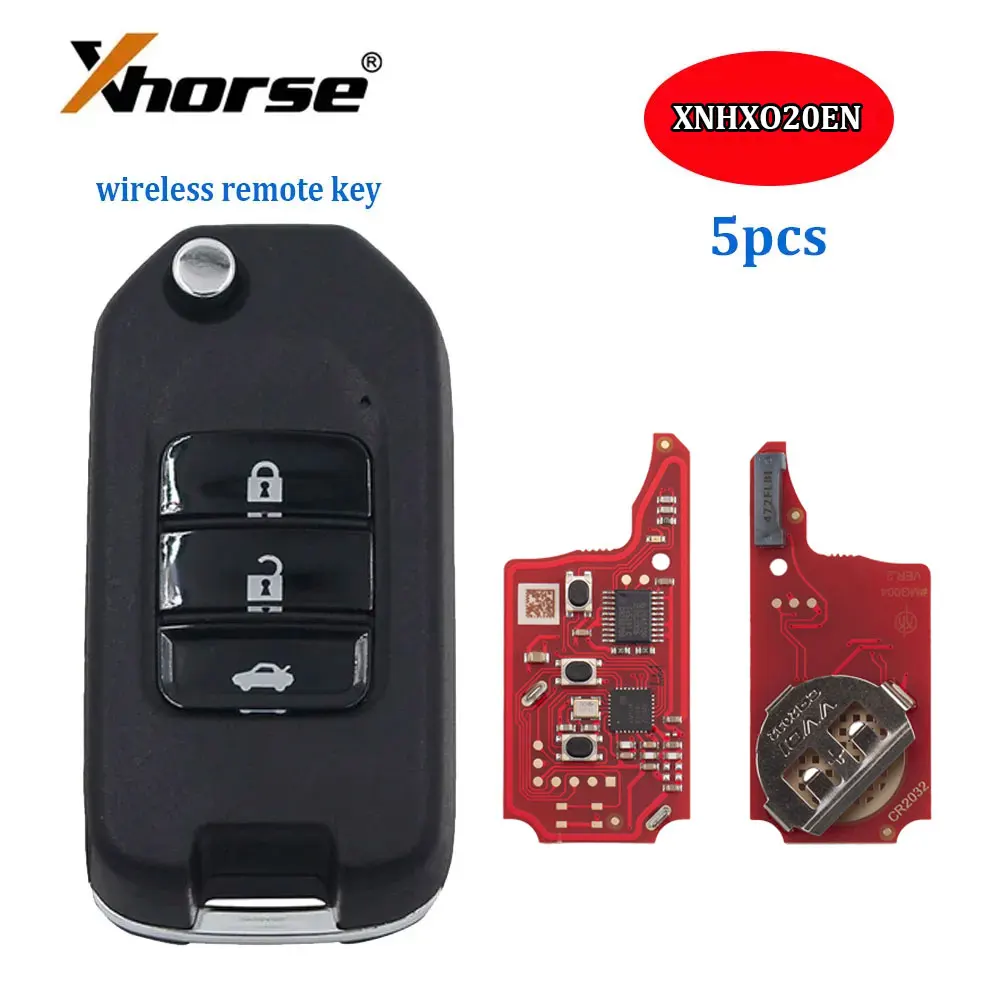 5pcs Xhorse XNHO20EN Wireless Remote Key with XNP Chip for Honda Style Flip 2nd Generation of XNHO20EN Car Key for VVDI Key Tool
5pcs Xhorse XNHO20EN Wireless Remote Key with XNP Chip for Honda Style Flip 2nd Generation of XNHO20EN Car Key for VVDI Key Tool