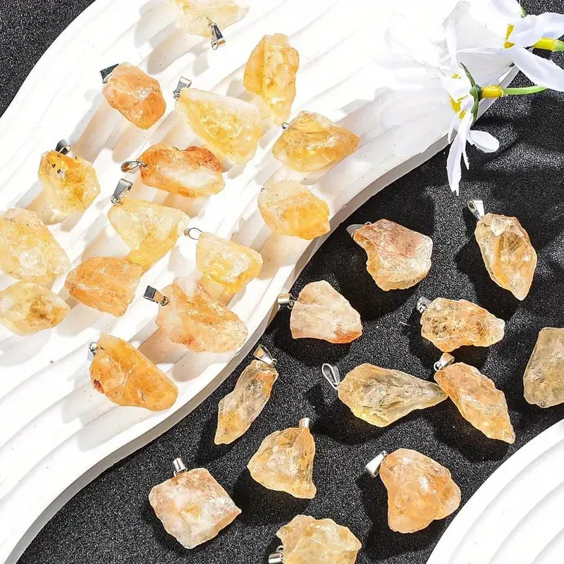 Rough Raw Irregular Citrine Crystal Light Yellow Quartz Stone Pendant for Jewelry Making
Rough Raw Irregular Citrine Crystal Light Yellow Quartz Stone Pendant for Jewelry Making