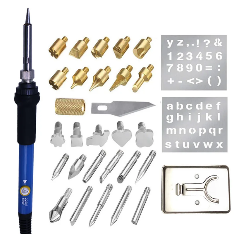 Adjustable Temperature Electric Soldering Iron with 28-Piece Kit and Heat-Embossing Painting Head for Drawing and Carving
Adjustable Temperature Electric Soldering Iron with 28-Piece Kit and Heat-Embossing Painting Head for Drawing and Carving