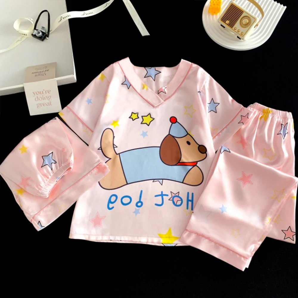 3Pcs Anime Hello Kitty Children's Girls Summer Pajamas Sanrios Dachshund T-Shirt Ice Silk Loose Cute Girls Princess Homewear New
3Pcs Anime Hello Kitty Children's Girls Summer Pajamas Sanrios Dachshund T-Shirt Ice Silk Loose Cute Girls Princess Homewear New