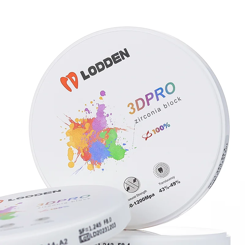 Lodden Dental 3D PRO Multilayer Zirconia Block Disc CADCAM Dental Lab Super Translucent 98mm More Natural Gradient Transition
Lodden Dental 3D PRO Multilayer Zirconia Block Disc CADCAM Dental Lab Super Translucent 98mm More Natural Gradient Transition