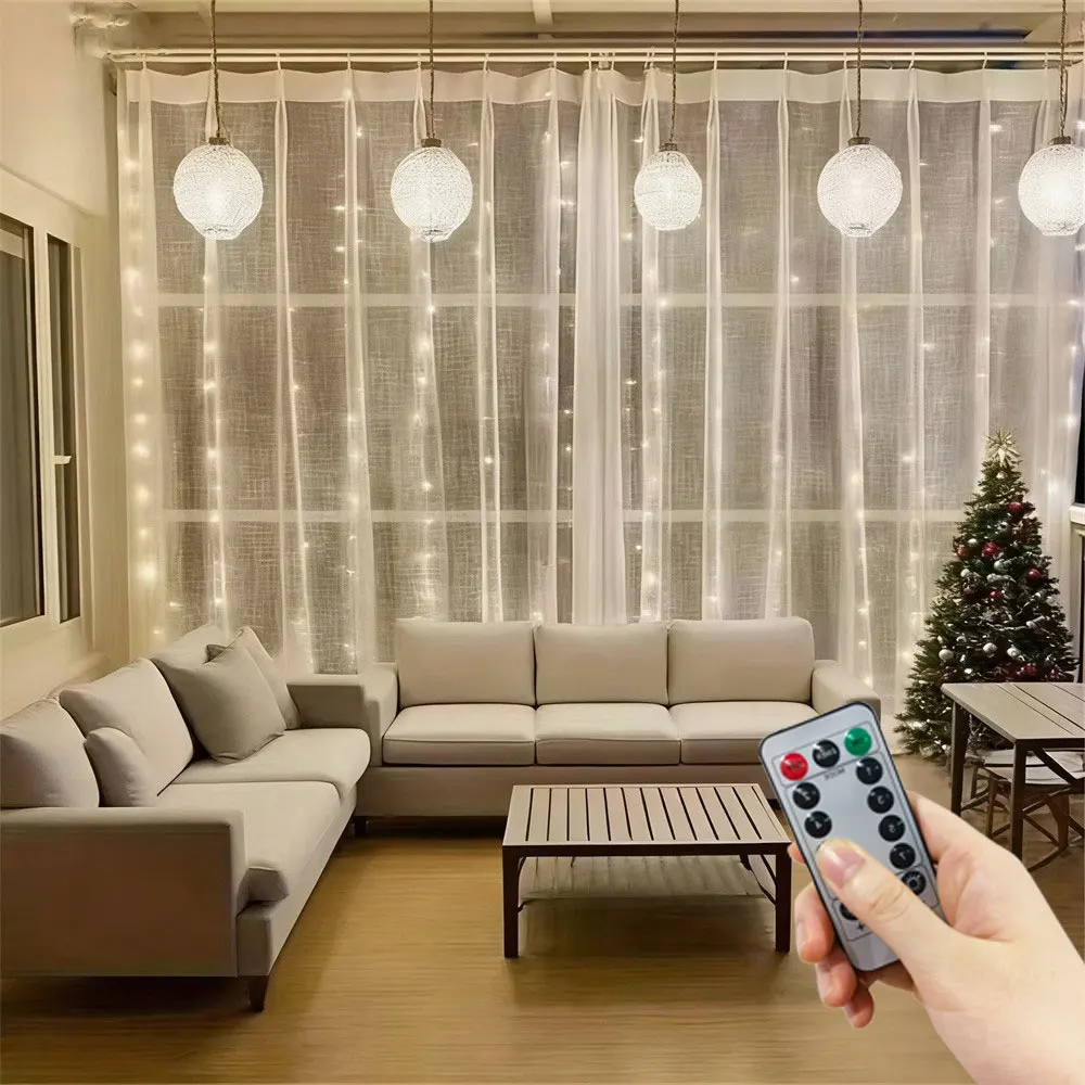 3M LED Curtain Garland on The Window USB String Lights Fairy Festoon Remote Control Christmas Wedding Decorations for Home Room
3M LED Curtain Garland on The Window USB String Lights Fairy Festoon Remote Control Christmas Wedding Decorations for Home Room