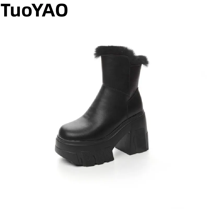 11cm Platform Heel Women Snow Boots Suede Leather Ankle Boots Booties Waterproof Comfortable Warm Winter Booties
11cm Platform Heel Women Snow Boots Suede Leather Ankle Boots Booties Waterproof Comfortable Warm Winter Booties