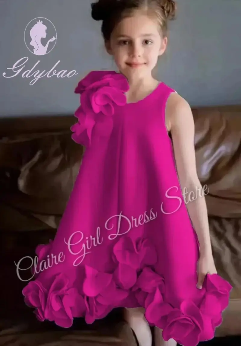 Customized Rose Pink Flower Girl Dresses For Wedding Sleeveless Knee Length Kids Birthday Party First Communion Pageant Gown
Customized Rose Pink Flower Girl Dresses For Wedding Sleeveless Knee Length Kids Birthday Party First Communion Pageant Gown