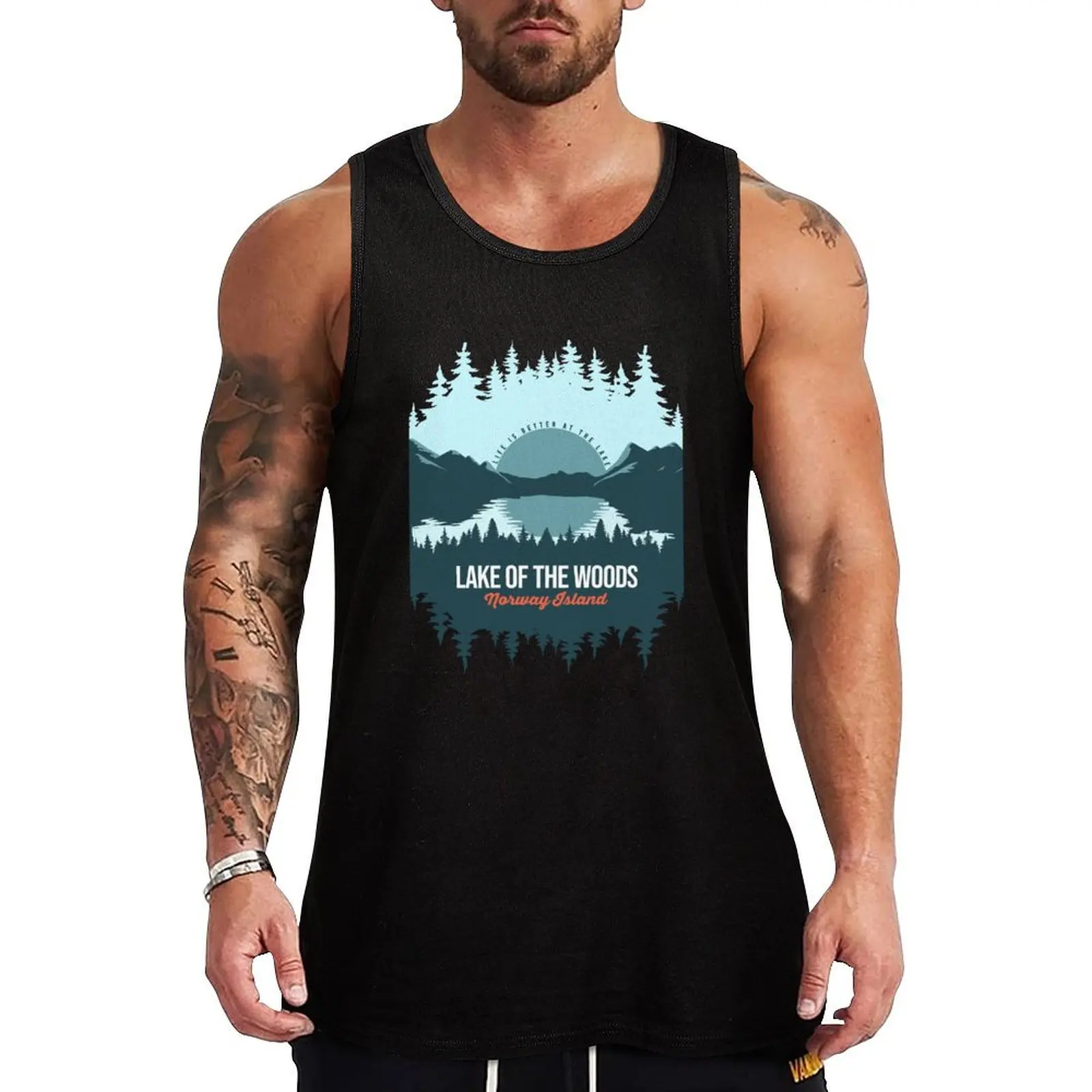 Lake Of The Woods Norway Island Lake With Mountain And Pine Tree Tank Top sports clothes for men sleeveless shirt man gym
Lake Of The Woods Norway Island Lake With Mountain And Pine Tree Tank Top sports clothes for men sleeveless shirt man gym