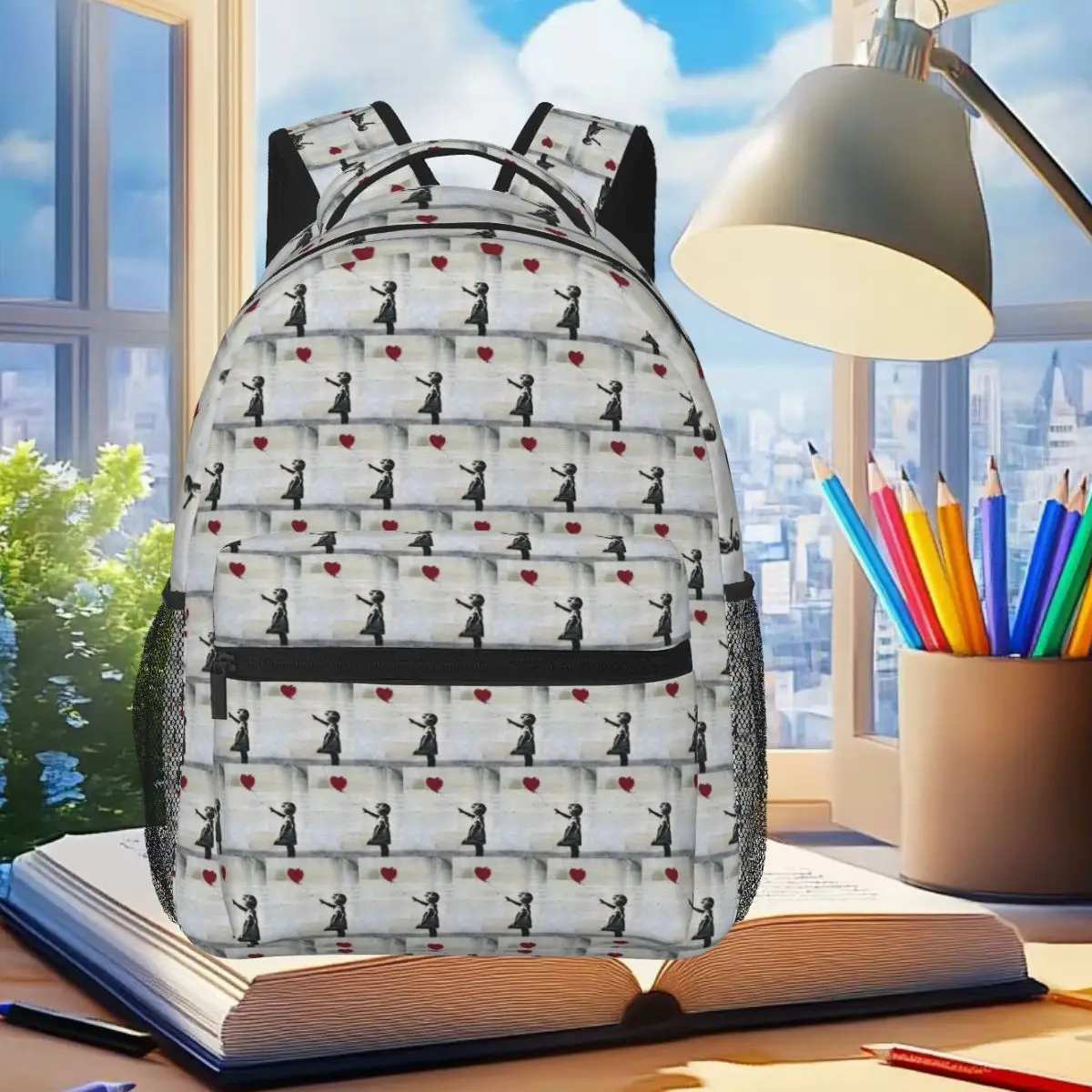 Banksy Girl With A Red Balloon Backpack Student Boys Girls BookBag Kids School Bag Computer Shoulder Bags for Men Women
Banksy Girl With A Red Balloon Backpack Student Boys Girls BookBag Kids School Bag Computer Shoulder Bags for Men Women