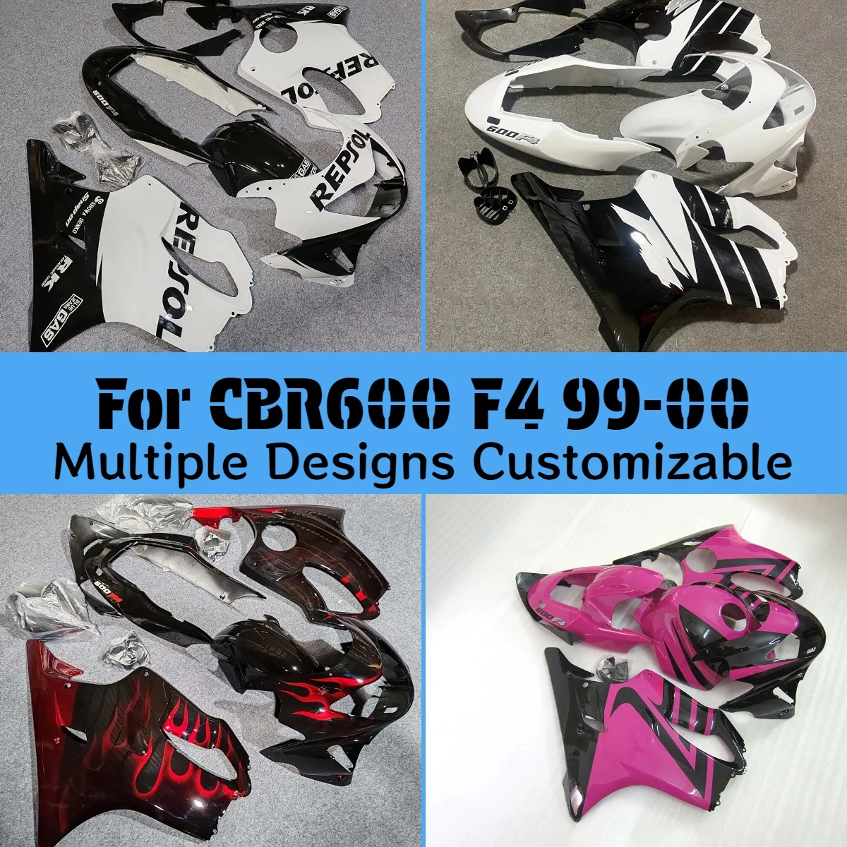 CBR600F4 1999 2000 Fairing Body Kit for Honda CBR 600 F4 99 00 Aftermarket Motorcycle ABS Plastic Fairings
CBR600F4 1999 2000 Fairing Body Kit for Honda CBR 600 F4 99 00 Aftermarket Motorcycle ABS Plastic Fairings