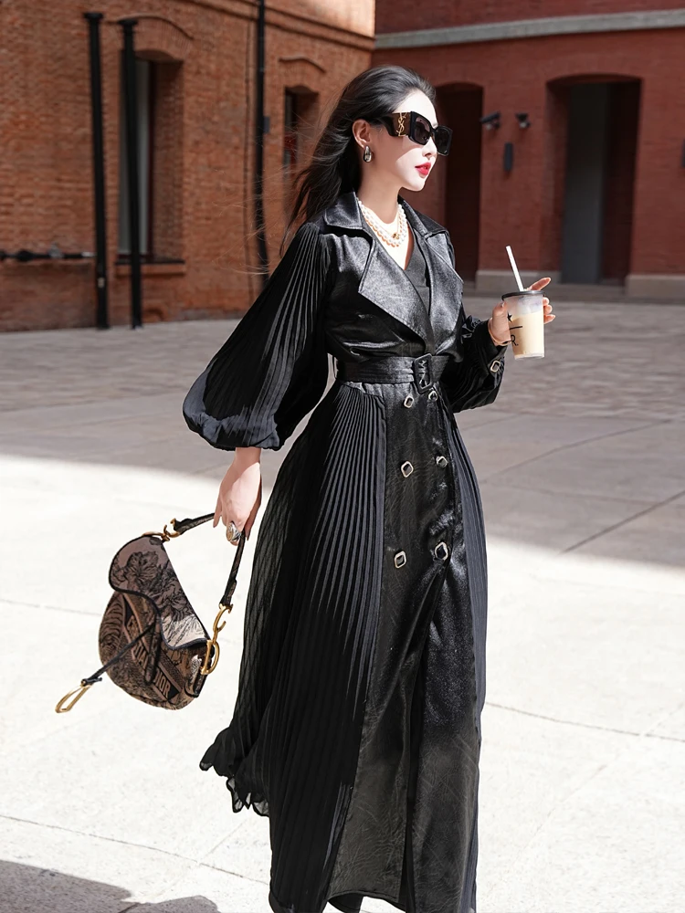 ReVe Haute Couture Acetate Satin Splice Pleated Long Waist Slimming Vintage Style Women's Coat Simple Commute Loose Fit Long ...
ReVe Haute Couture Acetate Satin Splice Pleated Long Waist Slimming Vintage Style Women's Coat Simple Commute Loose Fit Long ...