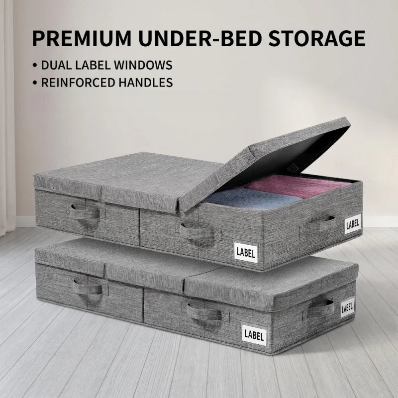 Foldable Under Bed Storage Box Large Capacity Dustproof Organizer With Lid Label Pocket Thickened Fabric Clothes Quilt Storage B
Foldable Under Bed Storage Box Large Capacity Dustproof Organizer With Lid Label Pocket Thickened Fabric Clothes Quilt Storage B