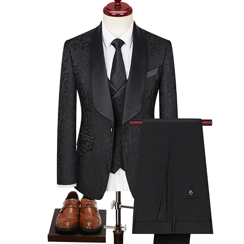 Spring 2025 Cross-border Plus-size Men's Jacquard Suit Wedding Dress Groom Suit Mens Suits 3 Piece Men Clothing
Spring 2025 Cross-border Plus-size Men's Jacquard Suit Wedding Dress Groom Suit Mens Suits 3 Piece Men Clothing