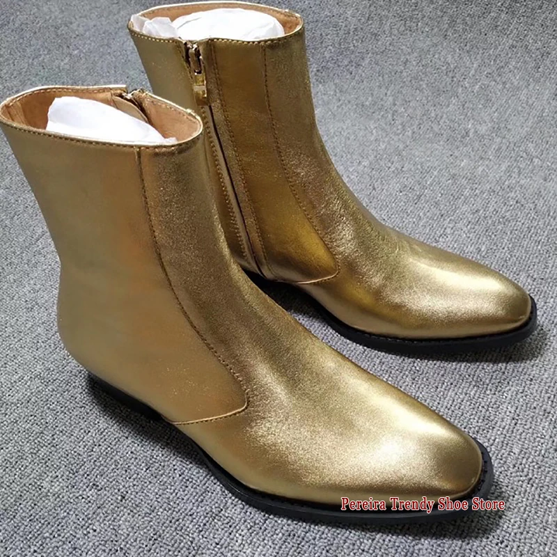 Trendy Men's Genuine Leather Chelsea Boots British Style Pointed Toe Side Zipper Short Boots Banquet Party Handmade Dress Shoes
Trendy Men's Genuine Leather Chelsea Boots British Style Pointed Toe Side Zipper Short Boots Banquet Party Handmade Dress Shoes