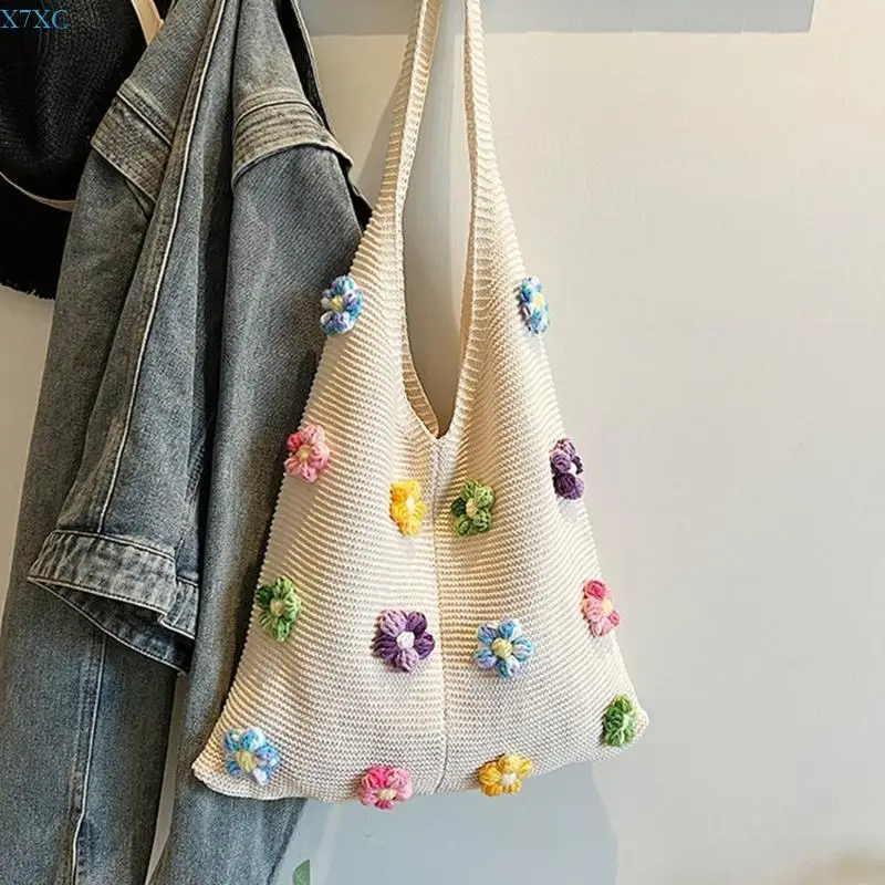 X7XC Elegant Floral Pattern Shoulder Bag Lightweight And Practical Knitted Crochet Bags For Everyday Use And Easy Pairing
X7XC Elegant Floral Pattern Shoulder Bag Lightweight And Practical Knitted Crochet Bags For Everyday Use And Easy Pairing
