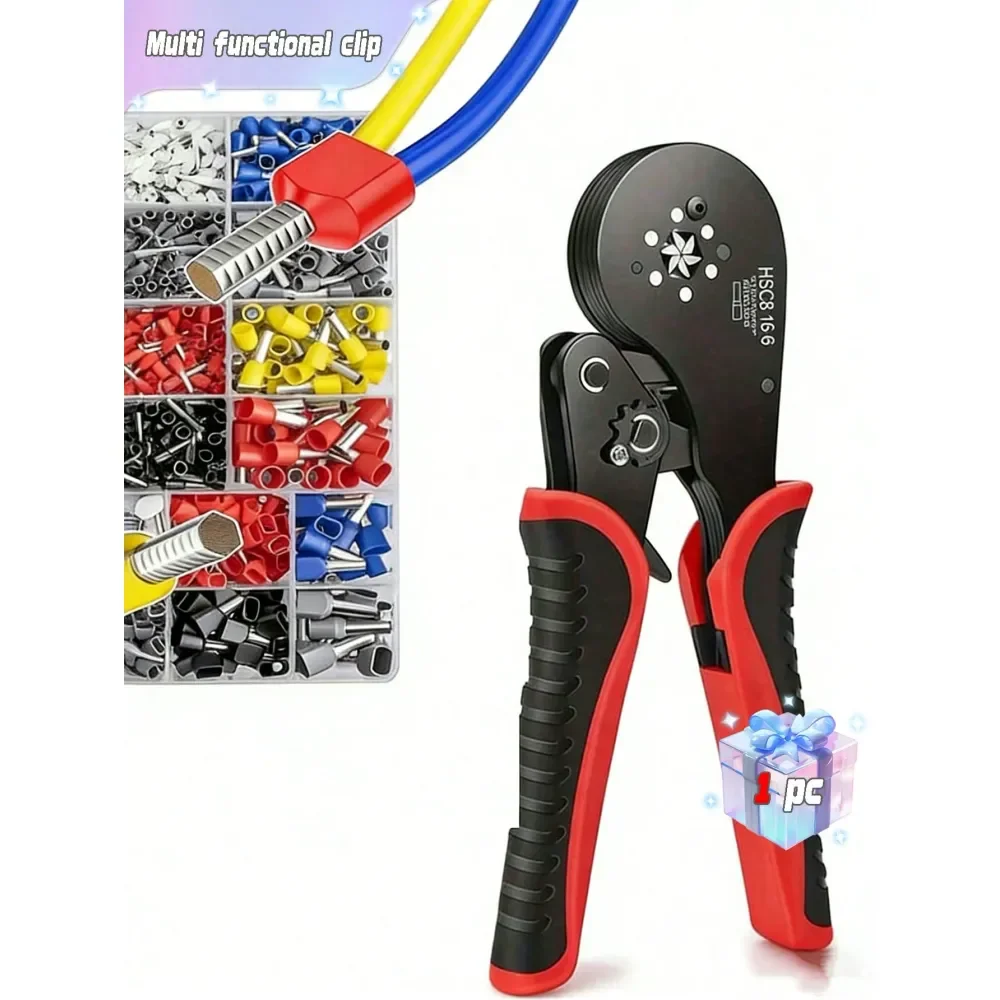 Crimping Tool, Suitable For HSC8 166 Ring Crimping Pliers For Ring Terminals, Electrical Fixture Set, Wire Head Size 0.0816mm 2
Crimping Tool, Suitable For HSC8 166 Ring Crimping Pliers For Ring Terminals, Electrical Fixture Set, Wire Head Size 0.0816mm 2