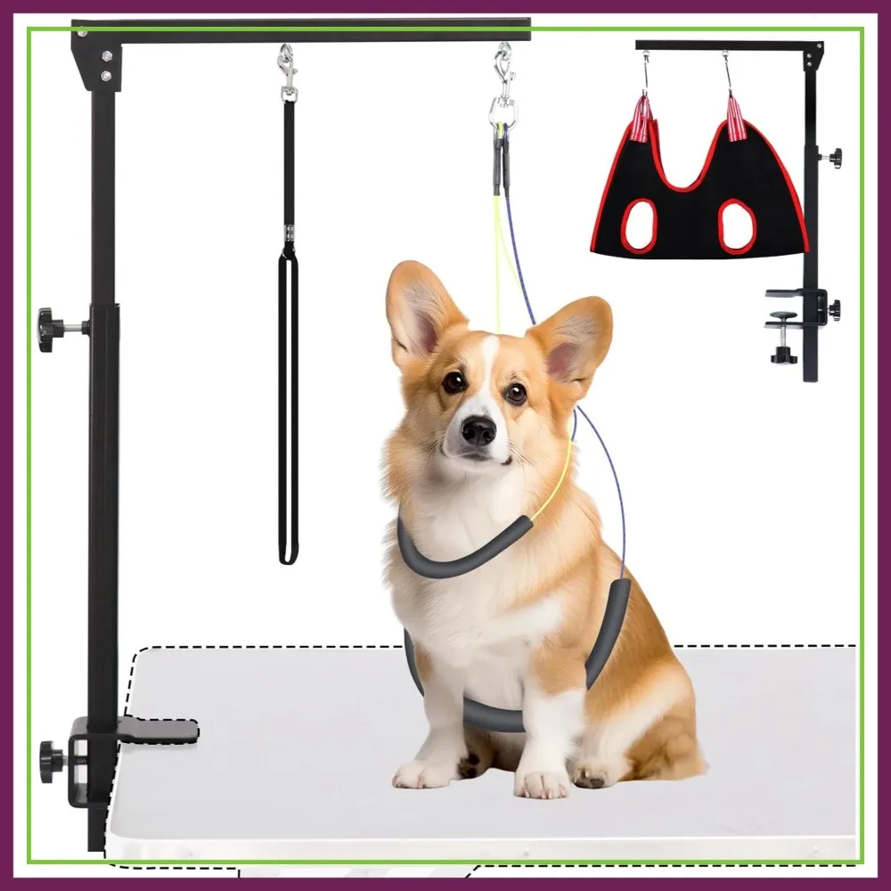 Heavy Duty Dog Grooming Arm with Clamp, Adjustable Height 36" for Medium & Small Pets, Loop Noose & Haunch Holders
Heavy Duty Dog Grooming Arm with Clamp, Adjustable Height 36" for Medium & Small Pets, Loop Noose & Haunch Holders