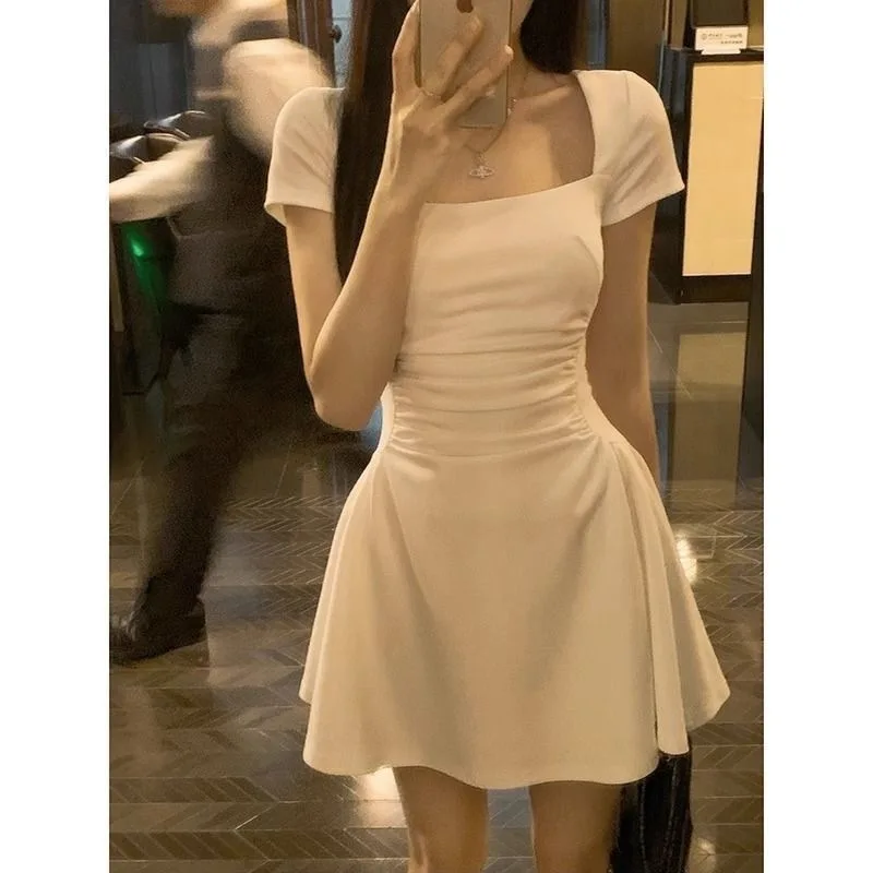 Summer New Hepburn Style Petite Square Neck Elegant Waist-Cinching White Dress Slim Fit SlimmingAShort Skirt
Summer New Hepburn Style Petite Square Neck Elegant Waist-Cinching White Dress Slim Fit SlimmingAShort Skirt
