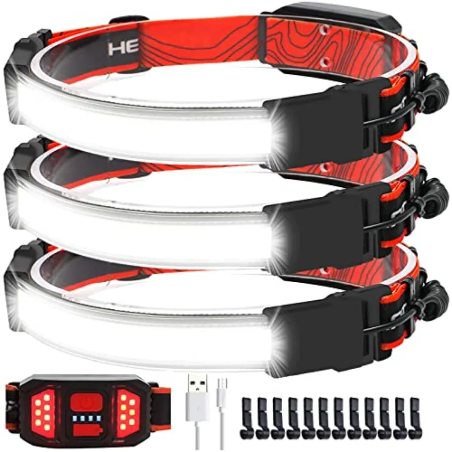 3X LED Rechargeable Head Lamp Hard Hat Light 230° Illumination Lightweight Headlamp Flashlight 3 Modes with Red Lights Head Lig
3X LED Rechargeable Head Lamp Hard Hat Light 230° Illumination Lightweight Headlamp Flashlight 3 Modes with Red Lights Head Lig