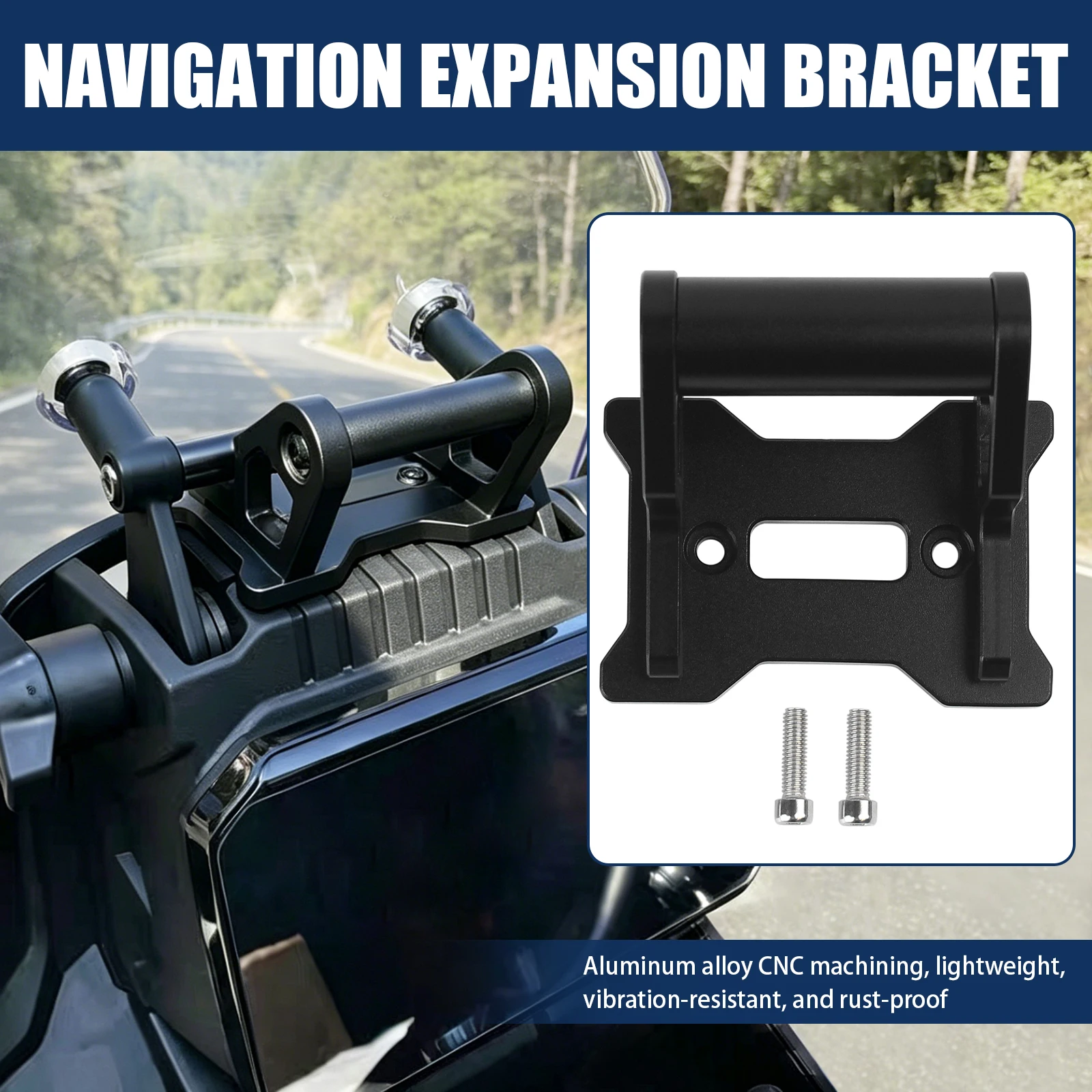 CNC Machined Aluminum Extension Mount Bracket Phone GPS Holder For CFMOTO 450MT 2024-2025 Adventure Bike
CNC Machined Aluminum Extension Mount Bracket Phone GPS Holder For CFMOTO 450MT 2024-2025 Adventure Bike