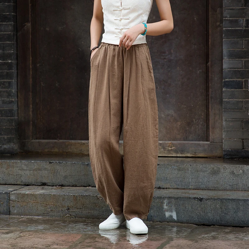 Vintage Yoga Clothes Cotton Linen Women High Waist Pants Baggy Loose Large Oversized Size Women's Cargo Trousers Wide Leg
Vintage Yoga Clothes Cotton Linen Women High Waist Pants Baggy Loose Large Oversized Size Women's Cargo Trousers Wide Leg