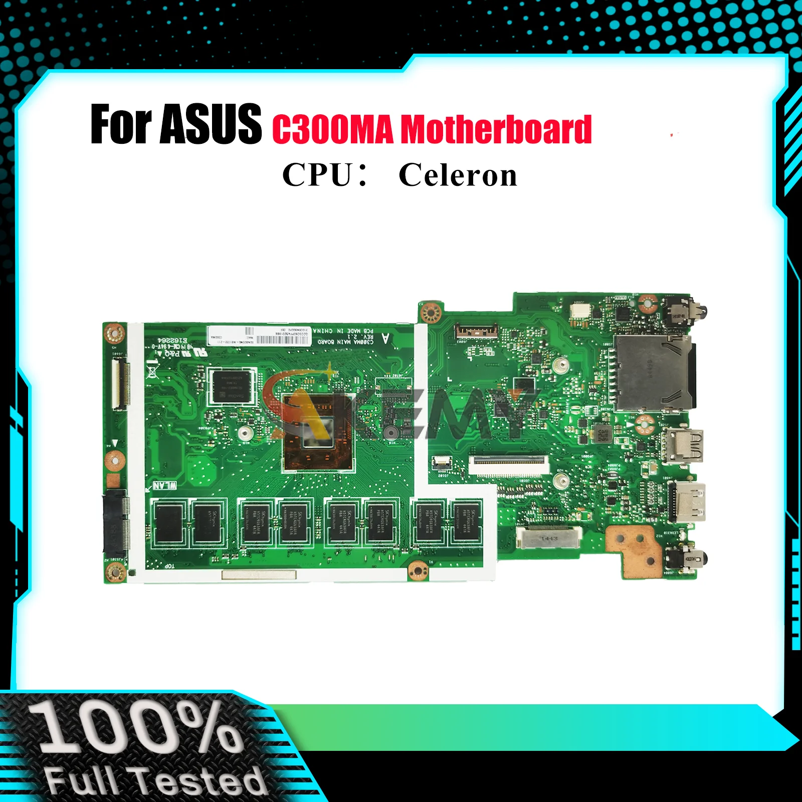 Материнская плата для ноутбука C300MA для ASUS Chromebook C300M C300MA, материнская плата для ноутбука с процессором Celeron, 100% тестирование, ОК, быстрая доставка
Материнская плата для ноутбука C300MA для ASUS Chromebook C300M C300MA, материнская плата для ноутбука с процессором Celeron, 100% тестирование, ОК, быстрая доставка