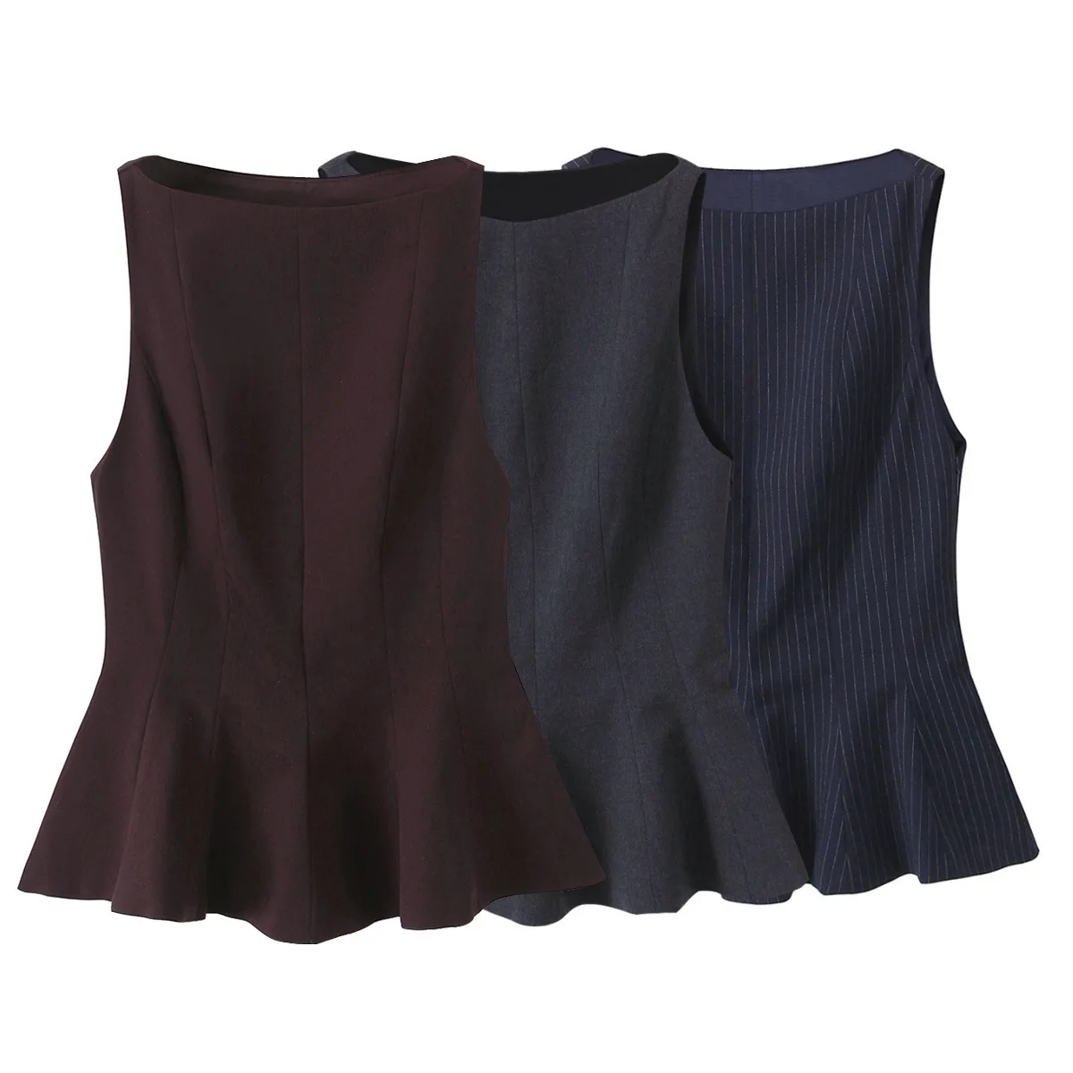 Women's new fashion simple layered decorative slim fit tri-color tops women's elegant round neck sleeveless ruffled zipper top
Women's new fashion simple layered decorative slim fit tri-color tops women's elegant round neck sleeveless ruffled zipper top
