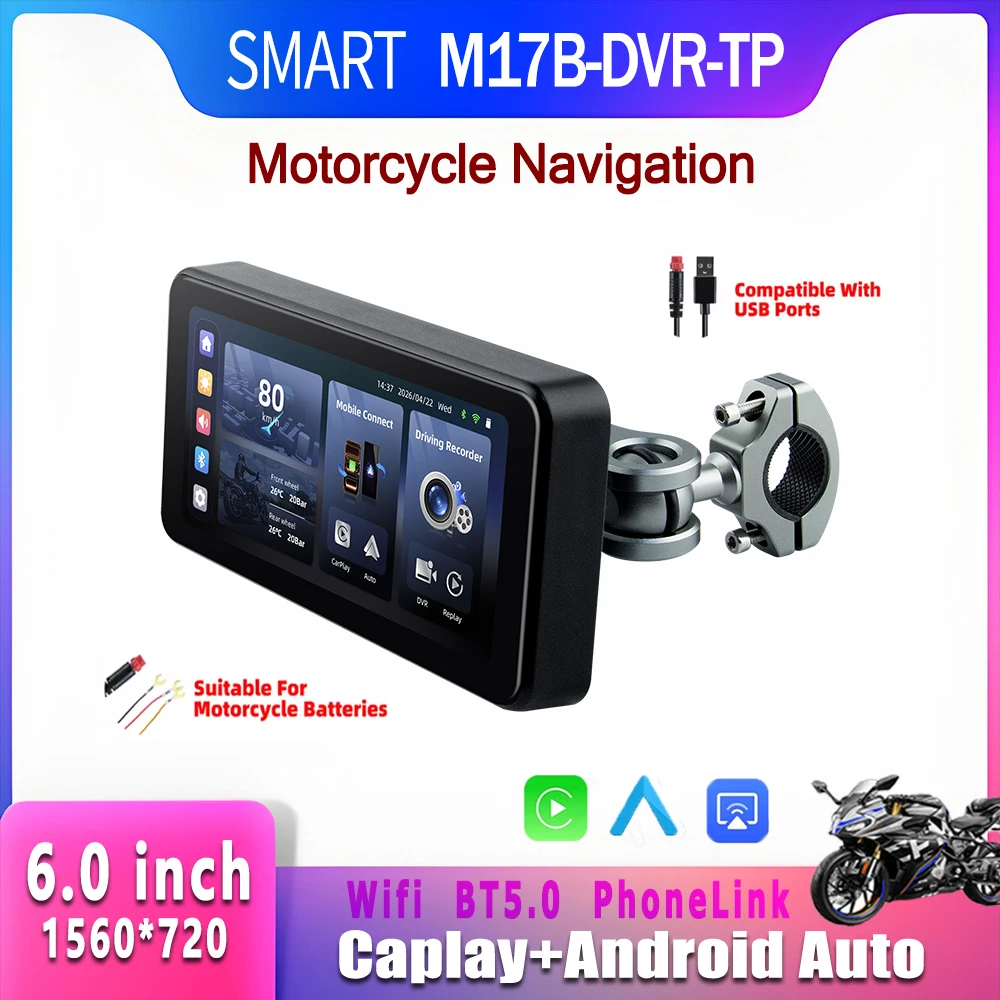 SMART 6.25 Inch Wireless CarPlay Adapter GPS Navigation Display Screen for Motorcycle Auto Portable WiFi Update
SMART 6.25 Inch Wireless CarPlay Adapter GPS Navigation Display Screen for Motorcycle Auto Portable WiFi Update