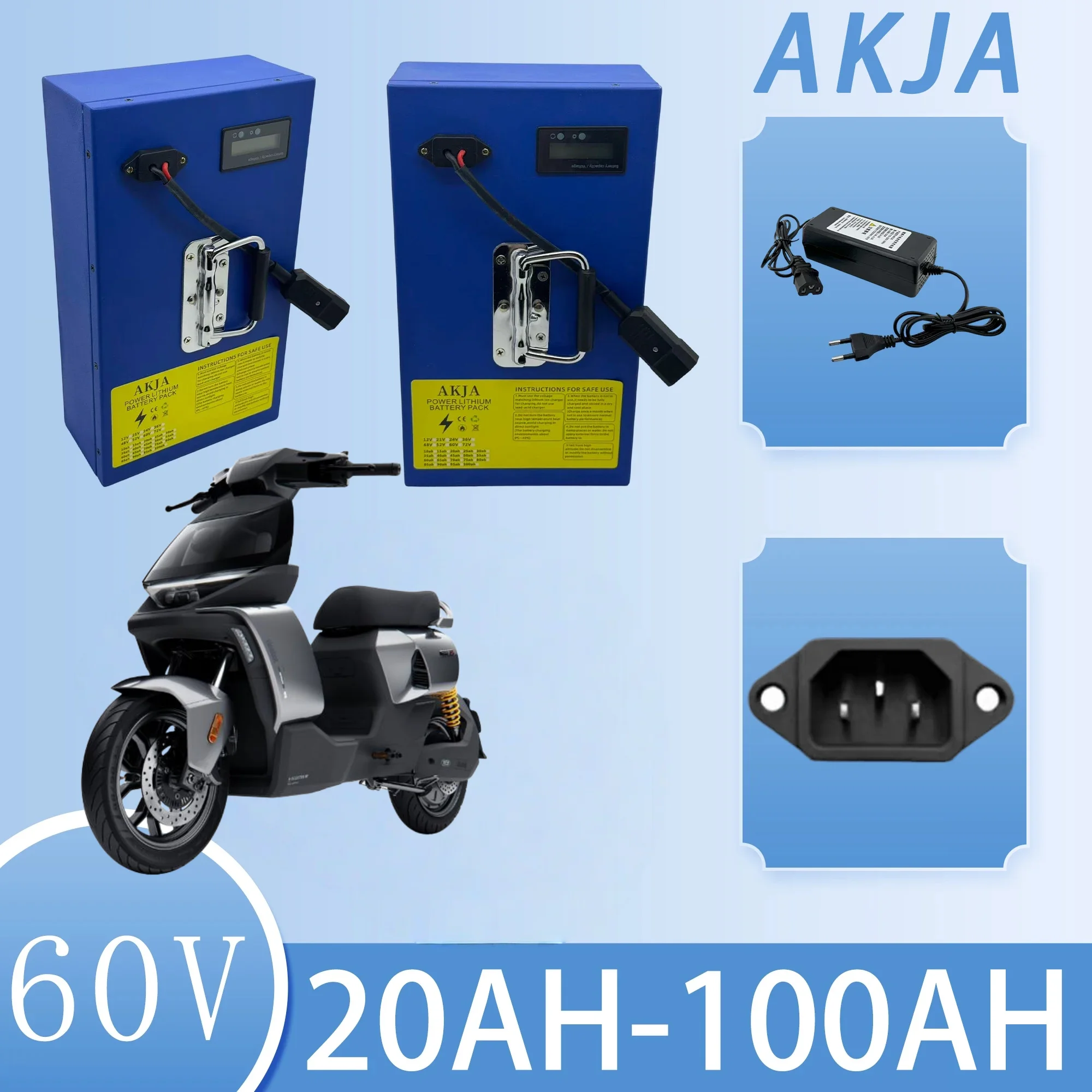 Electric vehicle battery, 60V20AH-100AH lithium-ion battery, suitable for 99% of equipment use, suitable for 1000W-3000W power
Electric vehicle battery, 60V20AH-100AH lithium-ion battery, suitable for 99% of equipment use, suitable for 1000W-3000W power