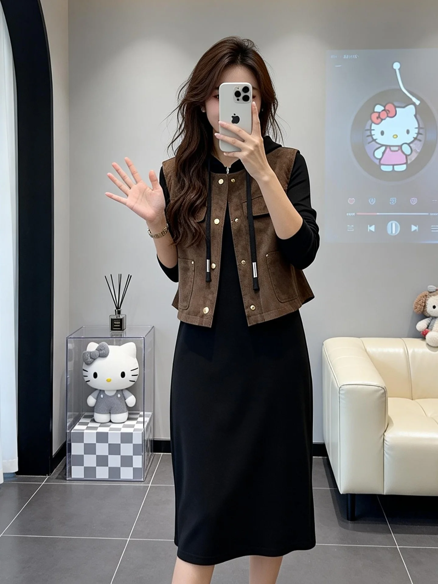 Korean Style Casual Hoodie Dress Set Women's 2026 Autumn Fashion Slim Vest Skirt Two Piece Set Comfortable High Waist Midi Skirt
Korean Style Casual Hoodie Dress Set Women's 2026 Autumn Fashion Slim Vest Skirt Two Piece Set Comfortable High Waist Midi Skirt