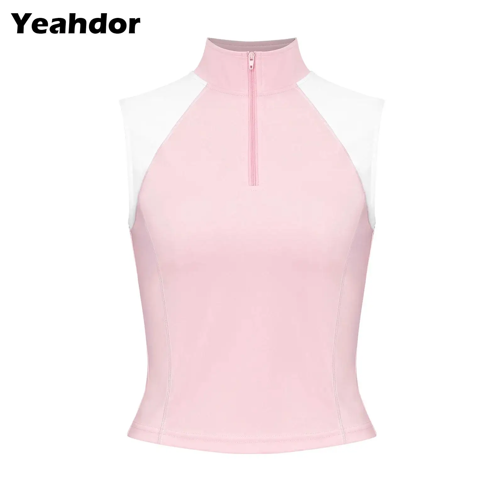 Women Sleeveless Equestrian Shirt Zipper Color Block Horse Riding Vest Quick Dry Golf Tennis Sports Waistcoat
Women Sleeveless Equestrian Shirt Zipper Color Block Horse Riding Vest Quick Dry Golf Tennis Sports Waistcoat