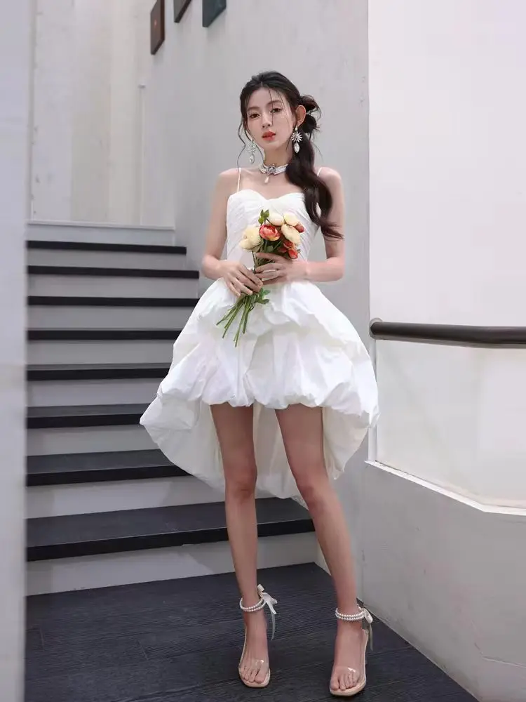 White Strapless Evening Dress Birthday Party Engagement Adult Ceremony Front Short Back Long Dress Fashionable Midi Gown
White Strapless Evening Dress Birthday Party Engagement Adult Ceremony Front Short Back Long Dress Fashionable Midi Gown