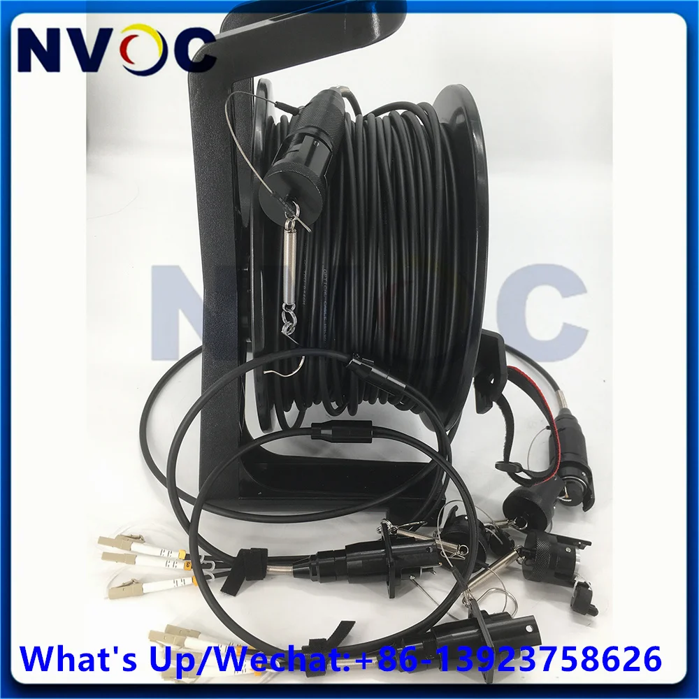 4Fiber Multimode OM2 50/125 4C 50M Round Military Tactical Fiber Patch Cord With Cable PCD235 Drum and 0.6M Flange Connector
4Fiber Multimode OM2 50/125 4C 50M Round Military Tactical Fiber Patch Cord With Cable PCD235 Drum and 0.6M Flange Connector