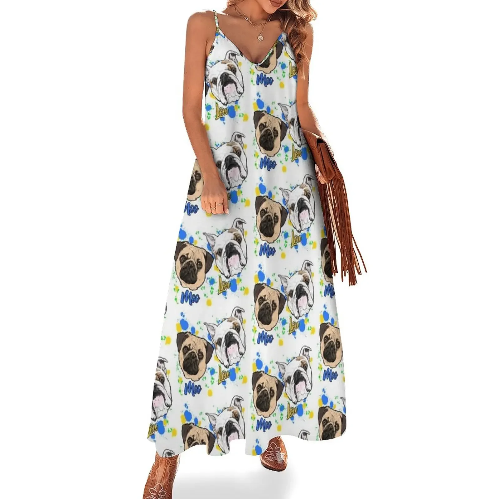 Moo & Lou Sleeveless Dress Women's dress Women's summer dress Bride dresses
Moo & Lou Sleeveless Dress Women's dress Women's summer dress Bride dresses