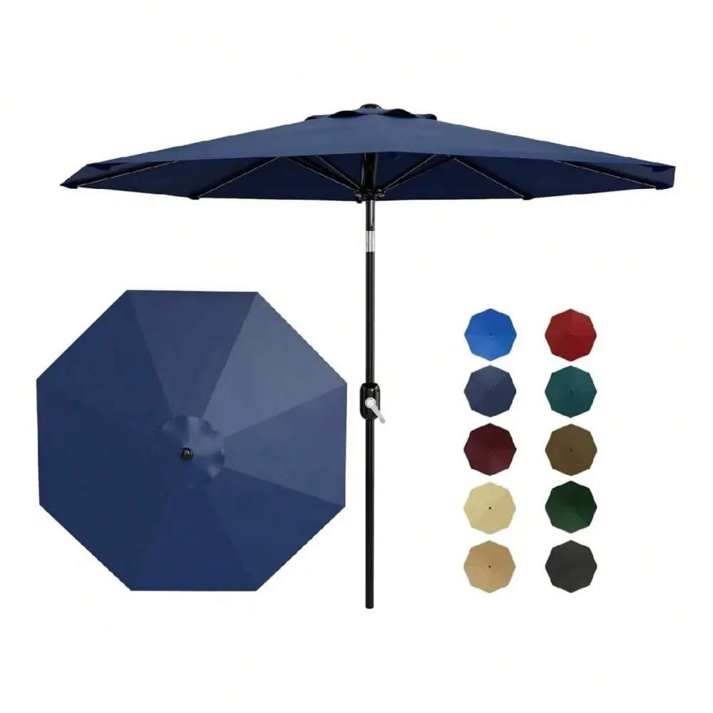 9FT Patio Umbrella, Market Umbrella, Pool Umbrella, Table Umbrella Outdoor Patio With Crank Lift Push Button Tilt, 8 Sturdy Rib
9FT Patio Umbrella, Market Umbrella, Pool Umbrella, Table Umbrella Outdoor Patio With Crank Lift Push Button Tilt, 8 Sturdy Rib