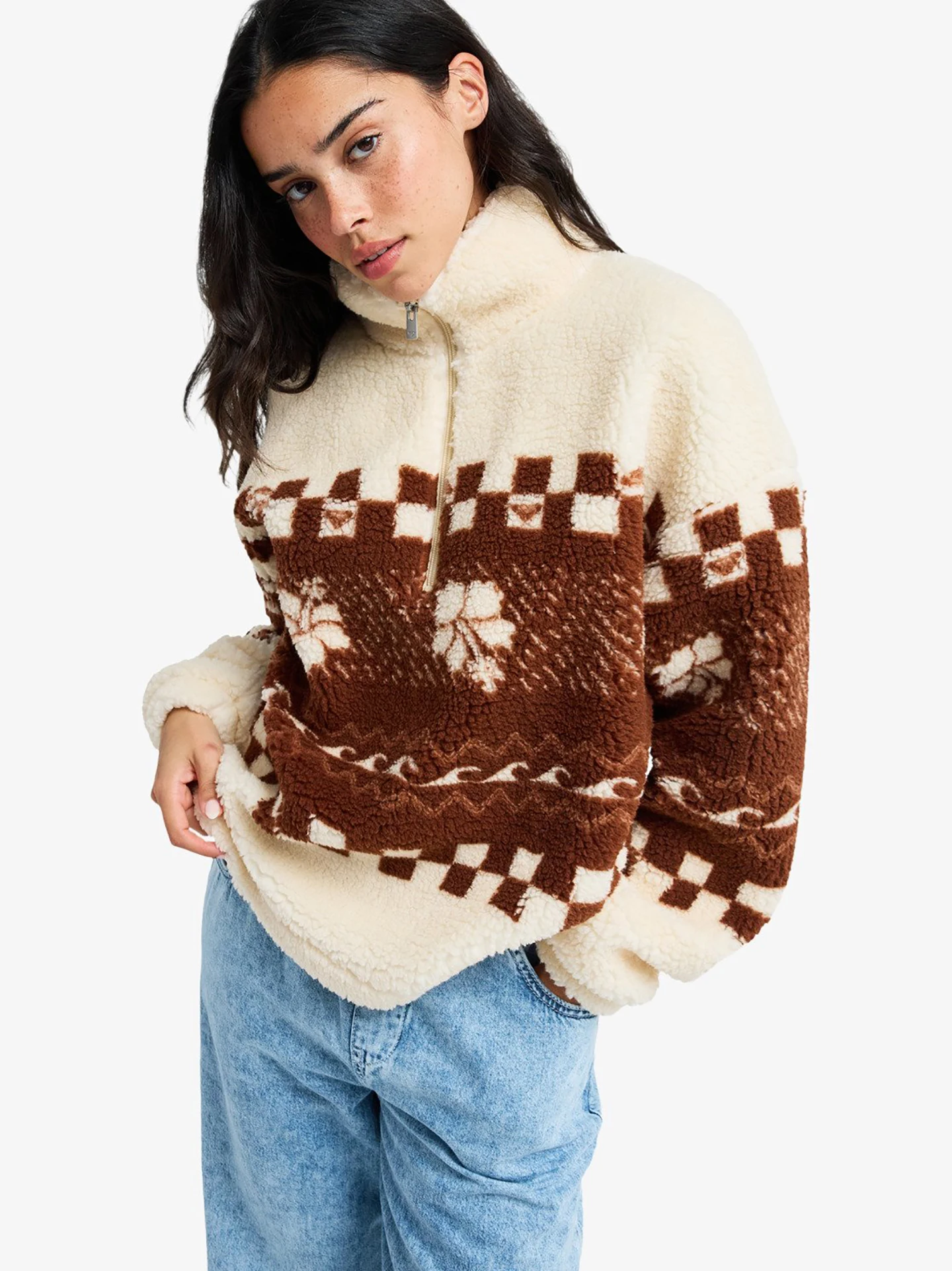 Loose Roxy Half Zip Fleece Lined Lamb Velvet Sweatshirt B10 2898 Casual Warmth High Collar Long Sleeve Printed Swea...
Loose Roxy Half Zip Fleece Lined Lamb Velvet Sweatshirt B10 2898 Casual Warmth High Collar Long Sleeve Printed Swea...