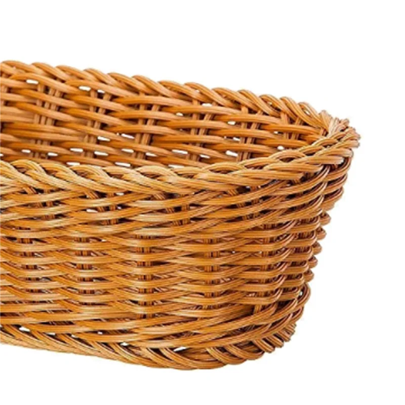 A36T-4X Oval Wicker Woven Basket Bread Basket Serving Basket, 14Inch Storage Basket For Food Fruit Cosmetic Storage Tabletop
A36T-4X Oval Wicker Woven Basket Bread Basket Serving Basket, 14Inch Storage Basket For Food Fruit Cosmetic Storage Tabletop